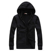 New 2019 Plain Mens Zip Up Hoody Jacket Sweatshirt Hooded Zipper male Top Outerwear Black Gray Boutique men Free shipping